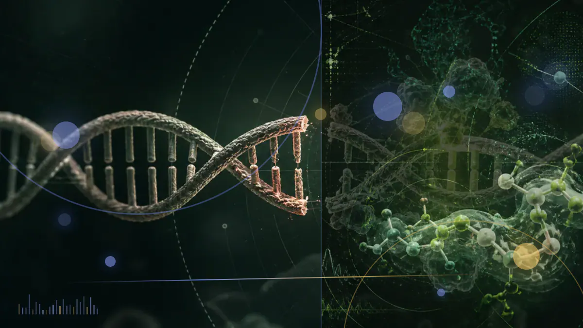 Conceptual medical-journal illustration accompanying Genetic association of immunosenescence to immune decline