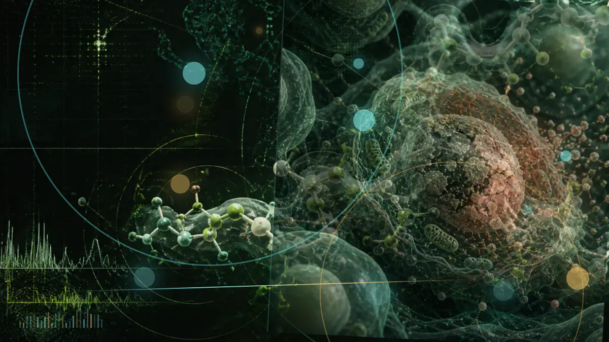 Conceptual biomedical illustration of circulating IgG antibodies, an FcRn receptor and skeletal muscle fibers in autoimmune myositis