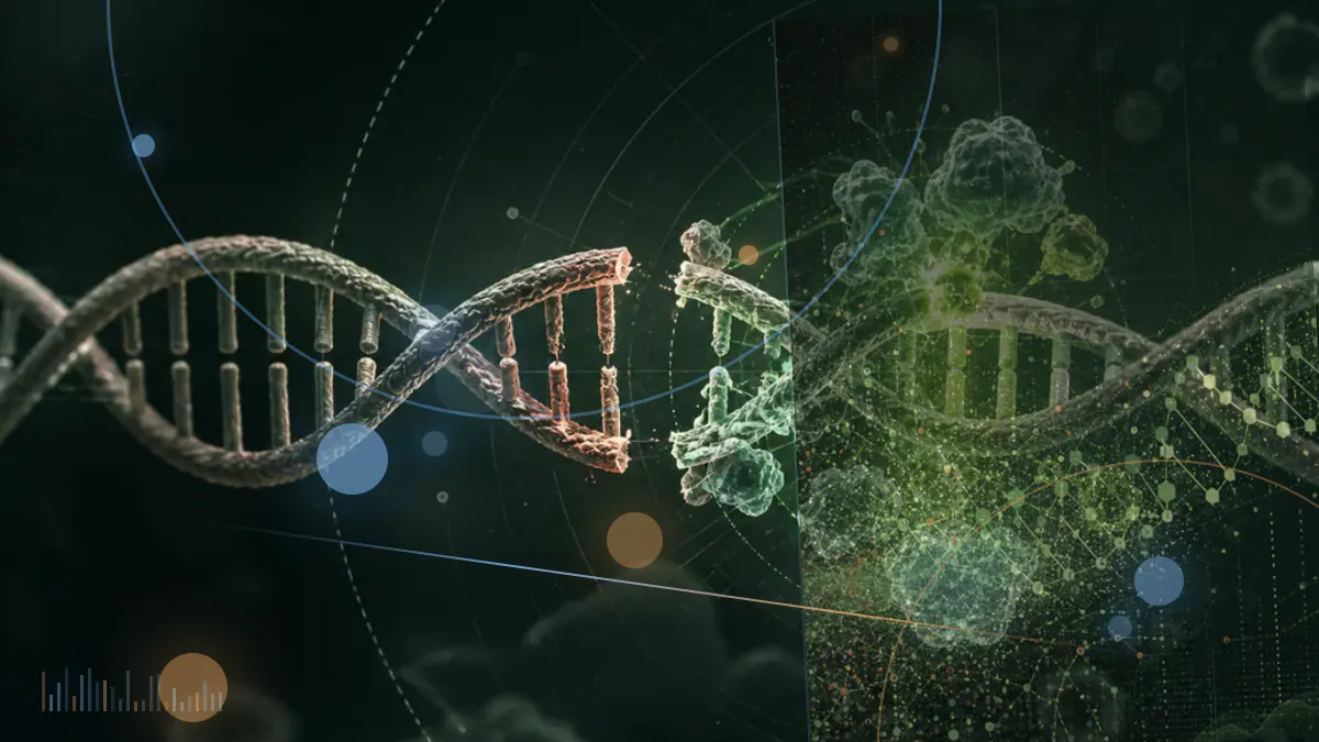 Conceptual biomedical illustration connecting blood proteins with organ outlines and measures of brain and physical function; not a diagnostic image.