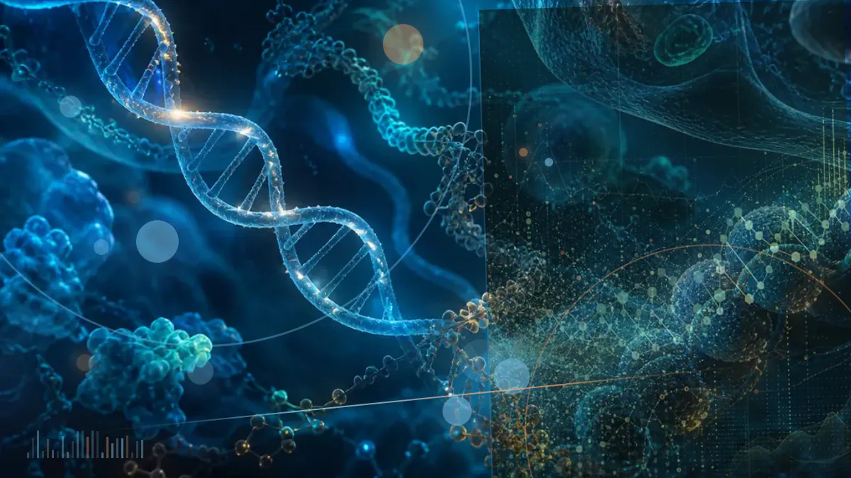 Conceptual GLP-1 peptide helix held in shape by a molecular staple